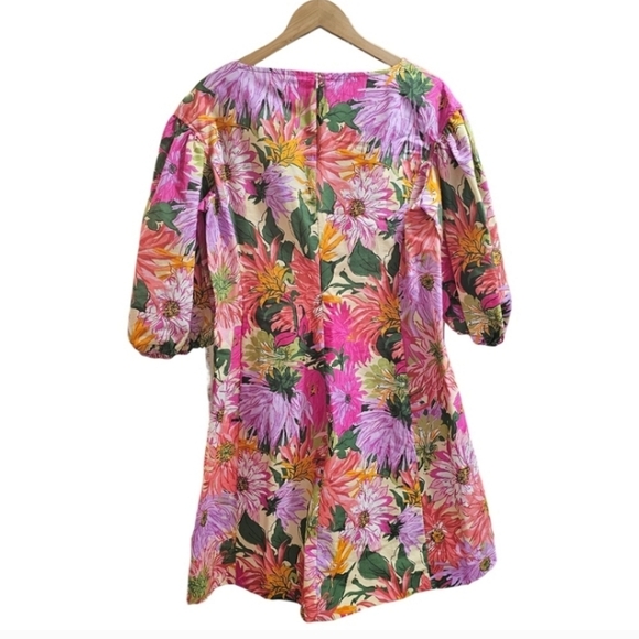 MaxMara Weekend Womens Floral Coccole Dress 16 Pink Coquette Girl Cottagecore - Picture 6 of 16